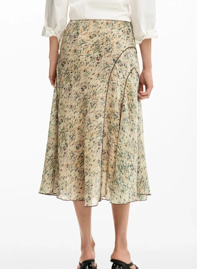 DESIGUAL Beige Wild midi skirt for Women | Best Price UAE